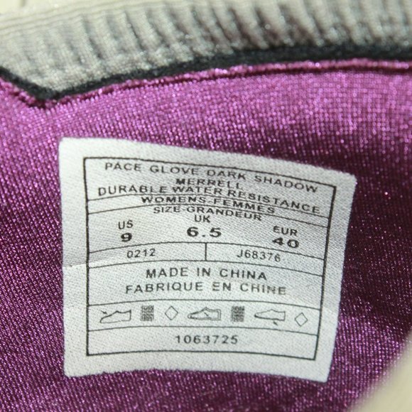 Merrell Pace Glove Dark Shadow Gray Suede Lace Up Running Sneakers Shoes Size 9 - Picture 8 of 9